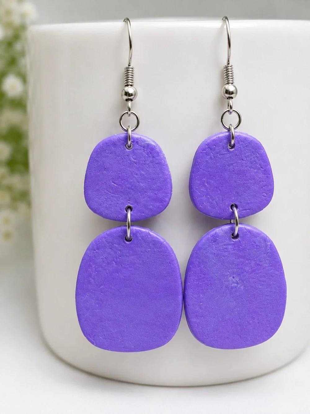 Handmade Polymer Clay Statement Earrings